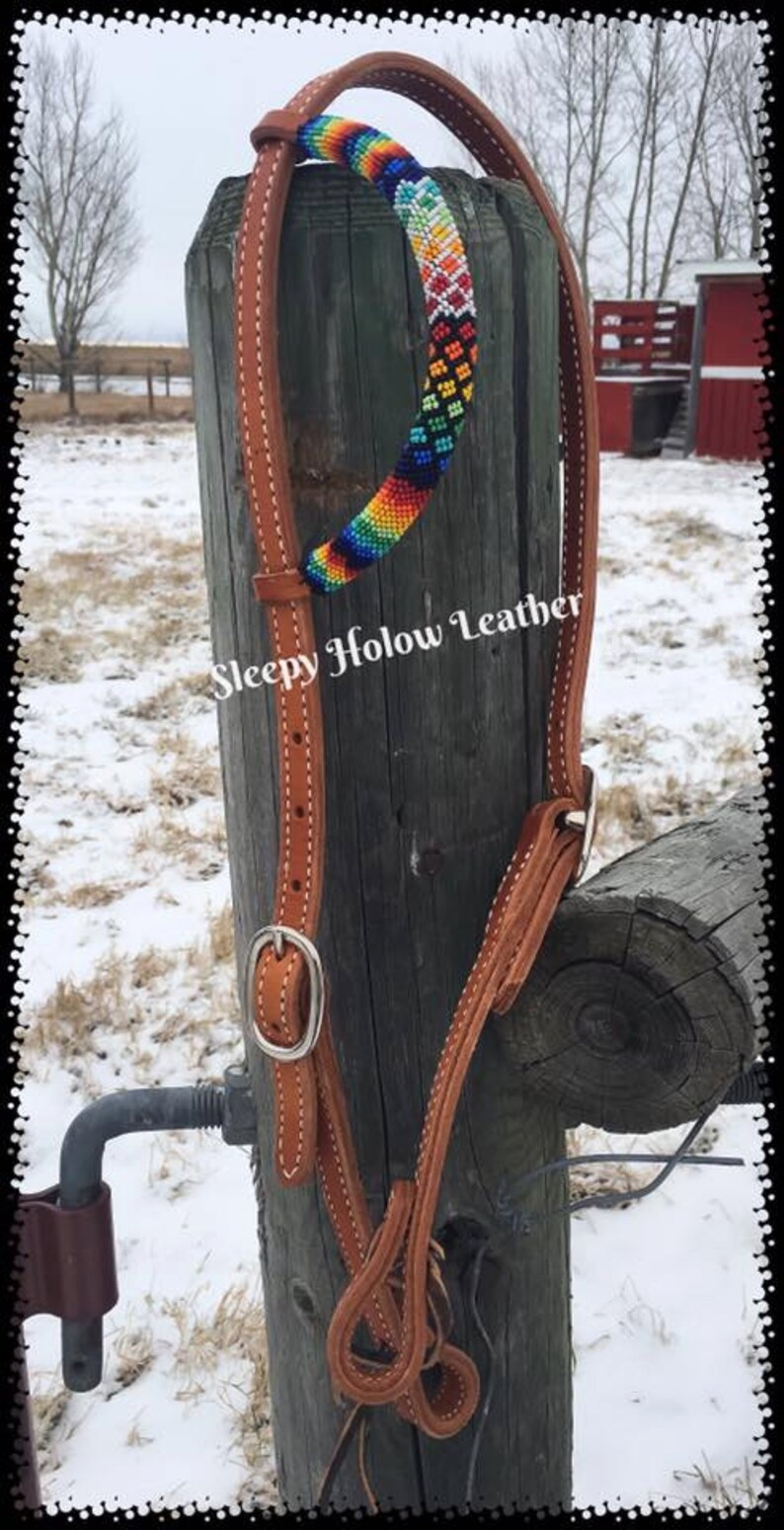 Headstall One ear headstall Horse tack Horse headstall Etsy