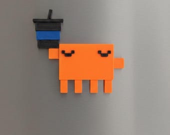 Magnetyczny magnes na lodówkę Claude | Druk 3D Pixel Art | Prezent dla programisty | Magnes dla miłośnika technologii