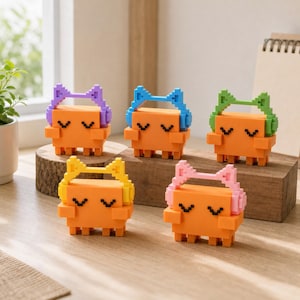 Claude Screen Buddy Figurines | Pixel Art 3D Printed Desk Decor | Programmer Gift | Geek Gift