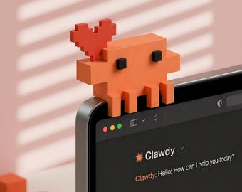 Figurki Claude'a Screena Buddy'ego | Dekoracja biurka w technice Pixel Art 3D | Prezent dla programisty | Prezent dla geeków