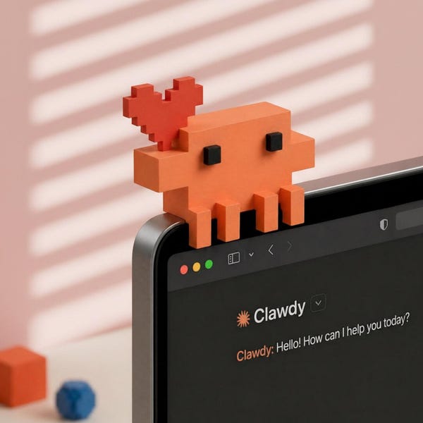 Claude Screen Buddy Figurines | Pixel Art 3D Printed Desk Decor | Programmer Gift | Geek Gift