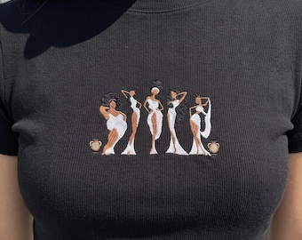 Disney Hercules Diva The Muses geborduurde BabyTee, Disneyland vakantieshirt, Hercules Diva T-shirt, Hercules Muses-shirt, vakantie-outfit