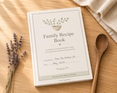 Family Recipe Book Printable | Heirloom Recipe Keeper | Mother's Day Gift | Printable Recipe Cards | Instant Download PDF