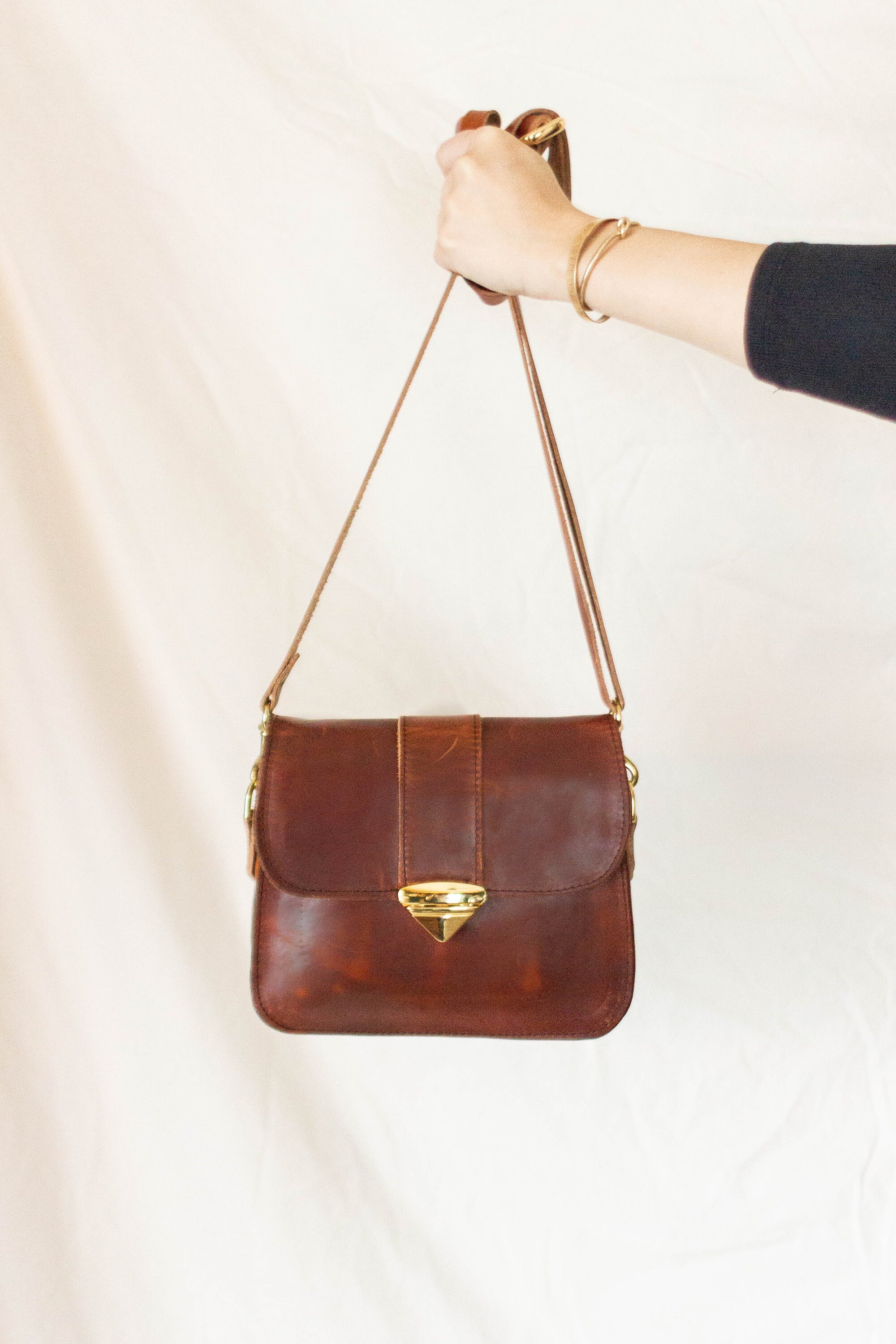 Brown leather bag