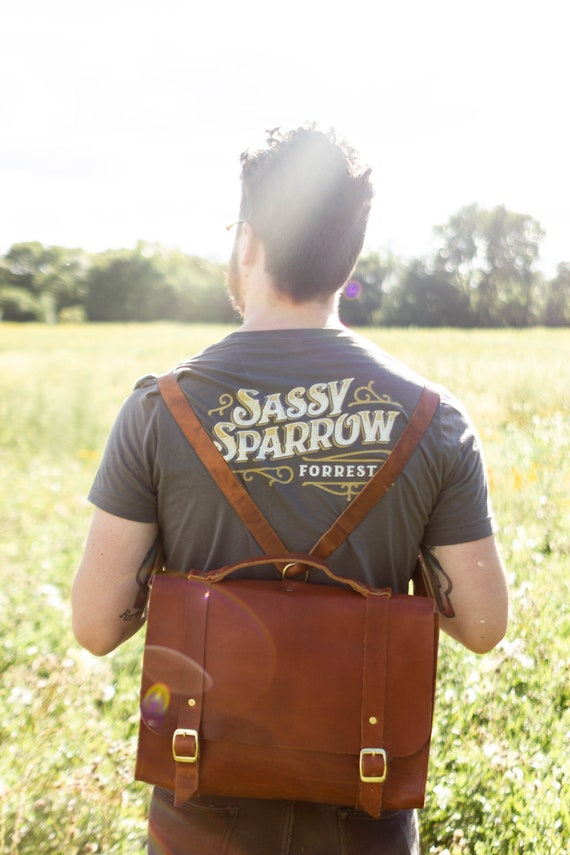 small leather laptop bag