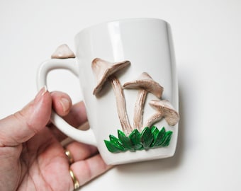 Magic Mushroom 2 Mug, Decorative Mug, Woodland Mug, Three Dimensional Mug design, Drinkware, Home decor, Lifestyle and Living