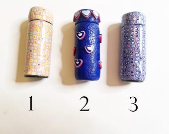Tall Pill Jars “X” Pills holder, Pill container, Mint holder
