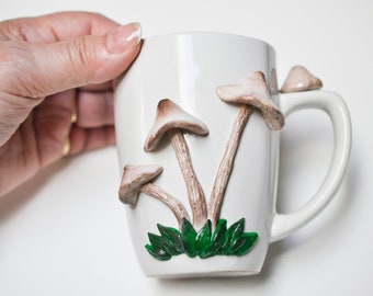 Magic Mushroom 1 Mug, Decorative Mug, Woodland Mug, Three Dimensional Mug design, Drinkware, Home decor, Lifestyle and Living