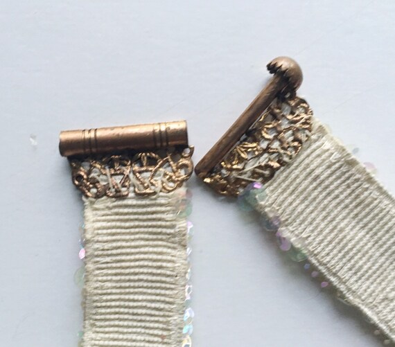 Vintage Sequin Belt, Formal Wedding Accessory, Br… - image 8