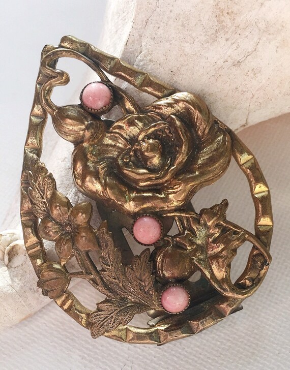 1930s Brass Fur Clip Gem