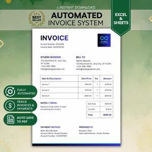 Editable Invoice Template for Google Docs, Microsoft Word & Excel | Small Business Billing and Bookkeeping