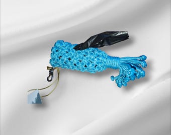 Rhön-Hüter – L'elegante dispenser per sacchetti per escrementi (articolo unico) – Include 1 rotolo di sacchetti – Intrecciato a mano in paracord – Lavabile
