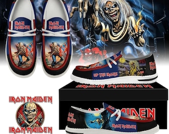 Scarpe slip-on personalizzate fatte a mano con la scritta "Il Signore degli Anelli: Un ultimo viaggio", regalo di compleanno per i fan con la stampa della Compagnia dell'Anello.