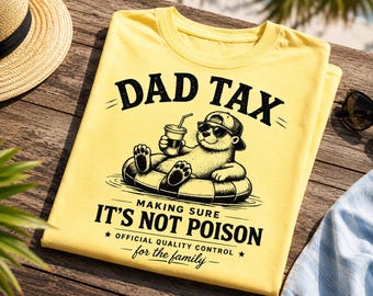 Camiseta "Imposto de Pai", PNG engraçado de imposto de pai, Camiseta "Pai Selvagem", Presente para o Pai, Presente para o Marido, Camiseta com Estampa de Lontra, Camiseta Vintage Costeira para Novo Pai