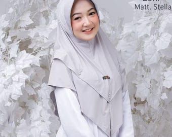 LULU ZAFIR インスタントヒジャブ、素早く簡単に着用可能、スリップオン式、ピン不要のトラベルヒジャブワンピース、スポーツヒジャブ、イスラム教徒向けのロングヒジャブシャリー