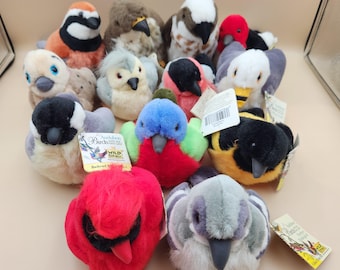 Lot Of 13 Audubon Wild Republic Plush Bird Eagle Duck *No Sound*