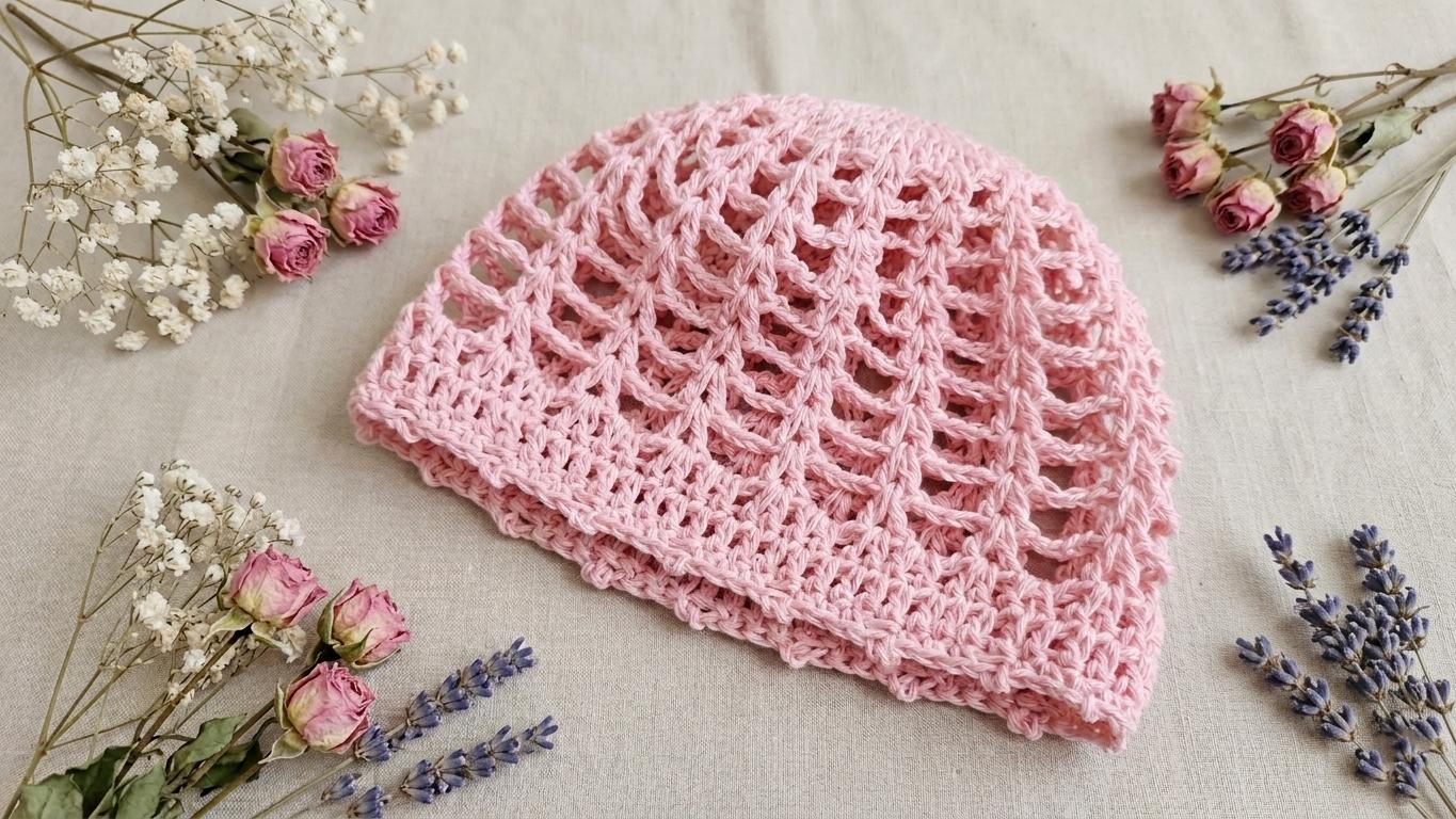 Crochet Mesh Hat Pattern PDF | Easy Summer Crochet Beanie | Boho ...