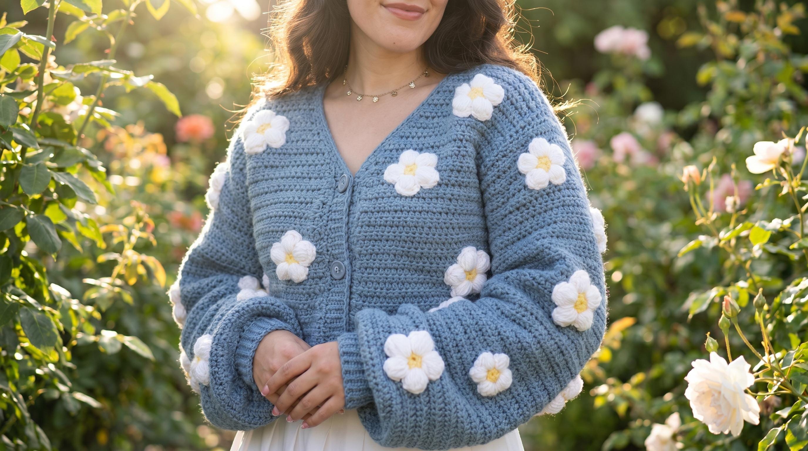 Oversized Cardigan Crochet Patterns for an Easy Fit 40 Crochet Daisy Flower Cardigan