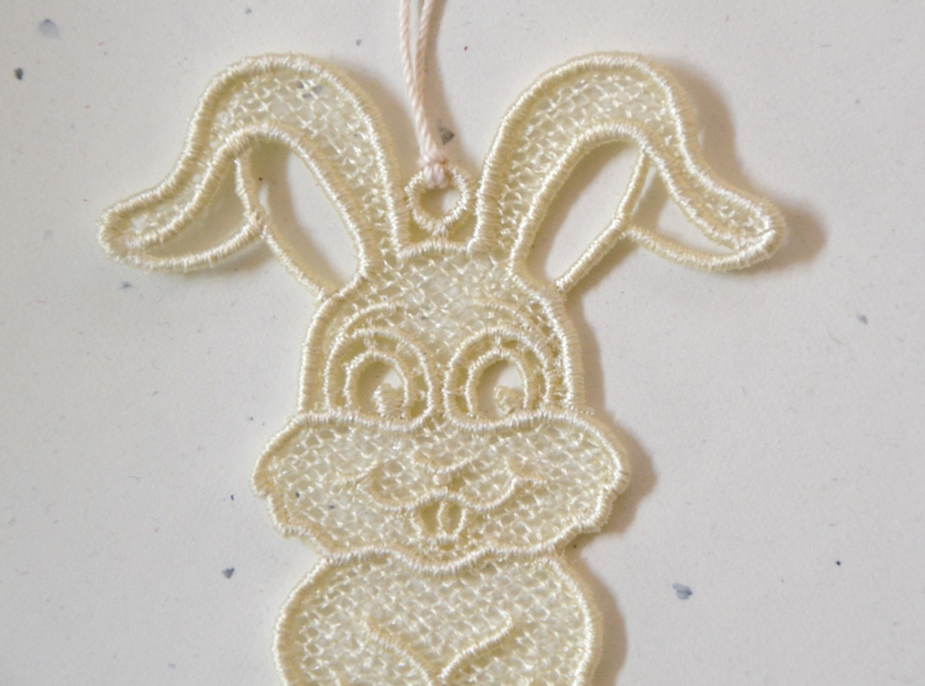 Bunny Rabbit Lace Ornament, Lace, Easter Ornament, Pink , Blue , Rabbit ...