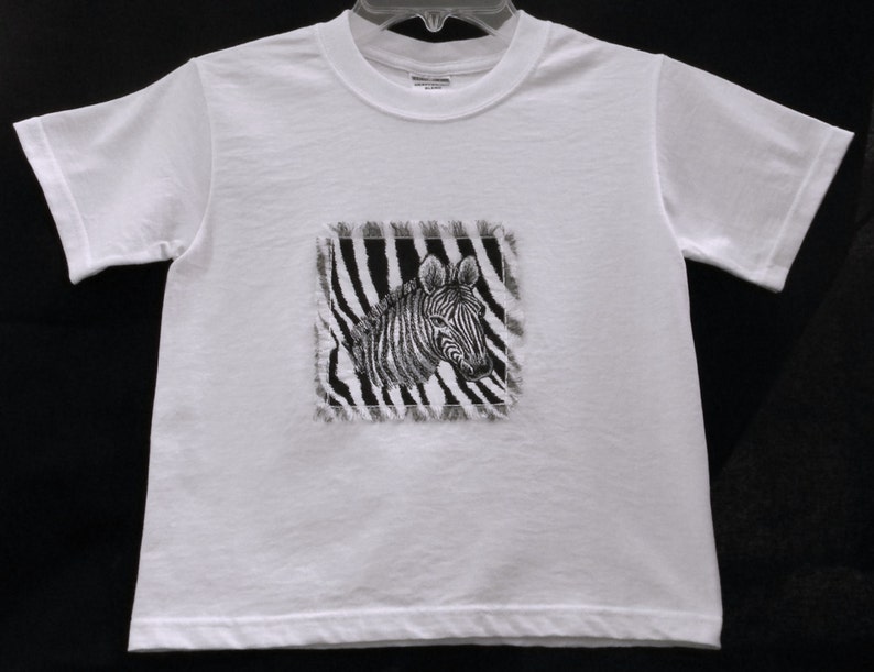 Zebra Embroidery Zebra Zebra Shirt Girl's Shirt Etsy