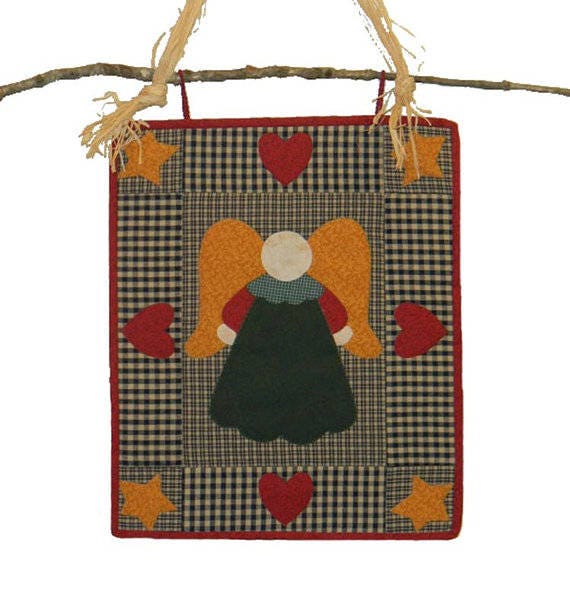 Angel Quilted Wall Hanging Quilted Angel Angel Wall Hanging Etsy