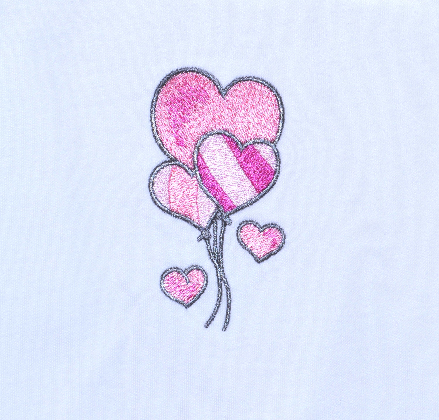 Heart Balloon Embroidered Shirt Heart Shirt Pink Heart - Etsy