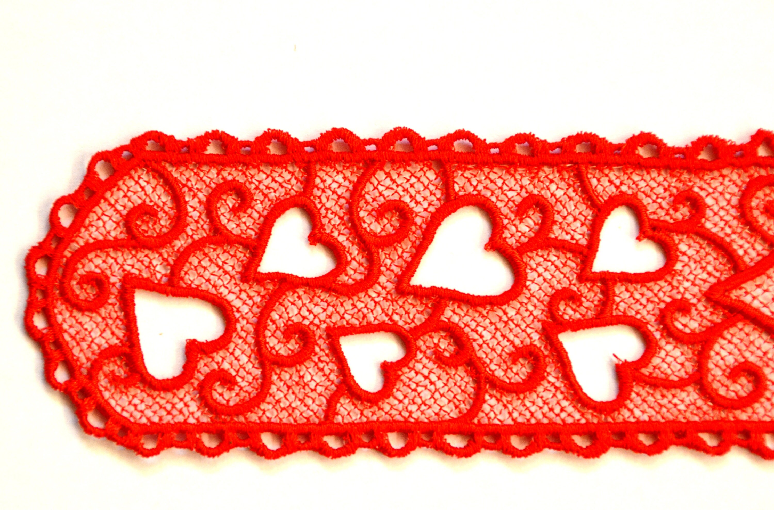Heart Lace Bookmark, Freestanding Lace, Lace Bookmark, Embroidered Lace ...