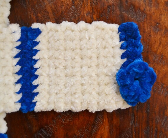 Crocheted Chenille Hat and Scarf Set, Chenille Scarf  display picture 3