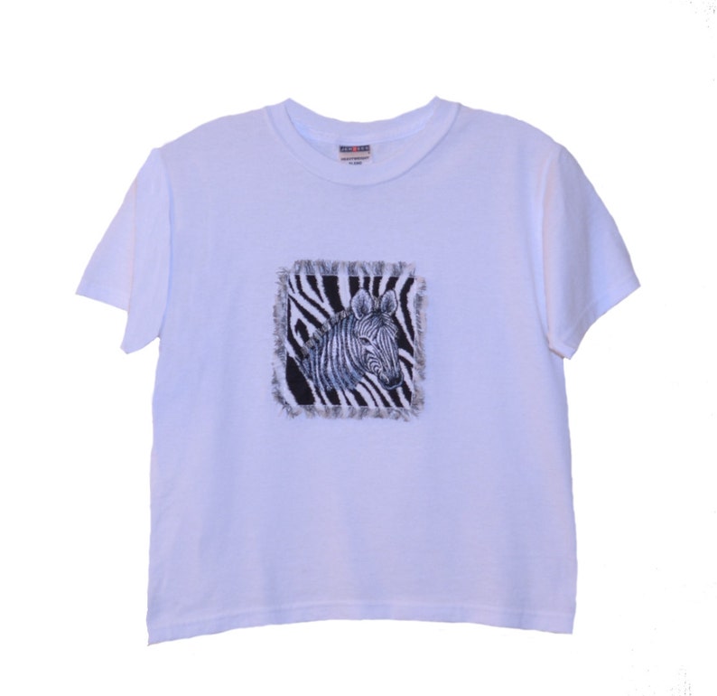Zebra Embroidery Zebra Zebra Shirt Girl's Shirt Etsy
