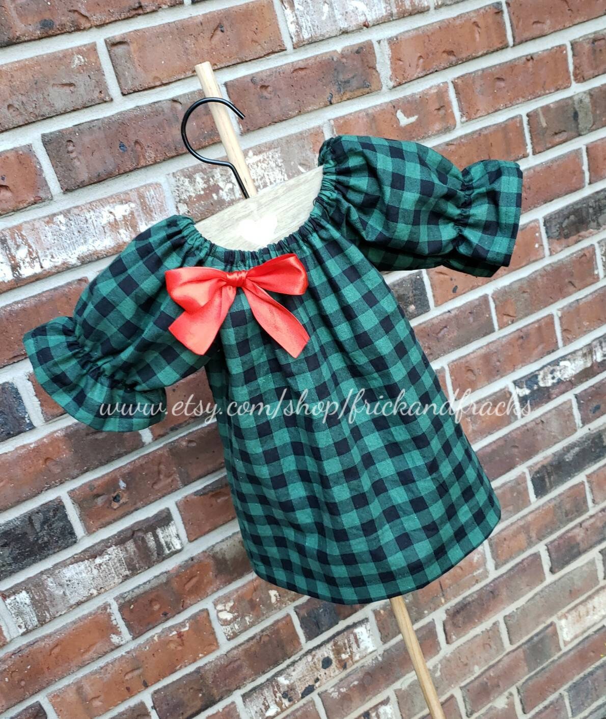 buffalo check dress baby