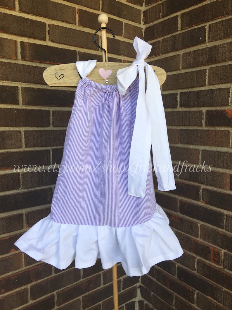 Lavender Seersucker Dress