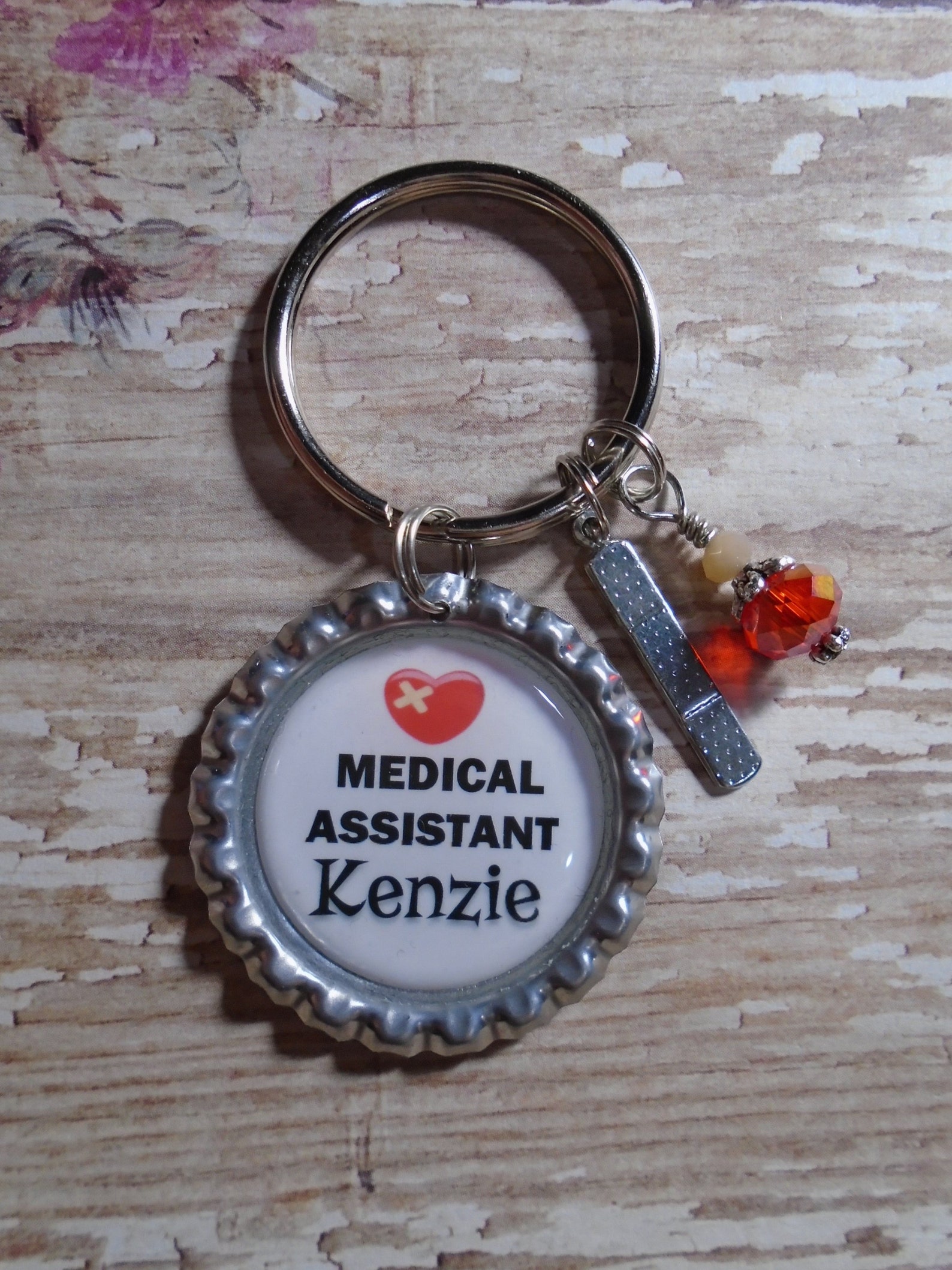 Personalized Medical Assistant Keychain With Charms Etsy