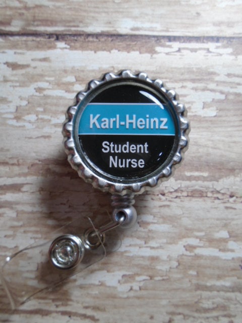Personalized Male Student Nurse Badge Reel 