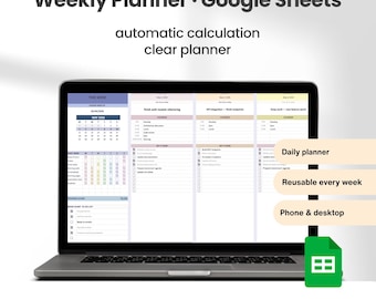 Planer życia dla osób z ADHD Arkusze Google Planer dzienny w programie Excel Śledzenie budżetu Śledzenie nawyków Arkusz kalkulacyjny do pomiaru produktywności Miesięczny kalendarz tygodniowy Rutyna