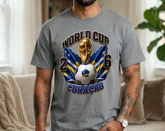 2026 World Cup Curaçao Soccer Tee | Futbol Graphic T-Shirt | Gift for sports lovers