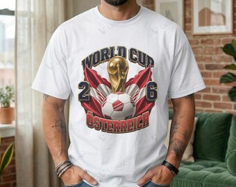 World Cup 2026 Austria Soccer T-Shirt | Austria Football Design