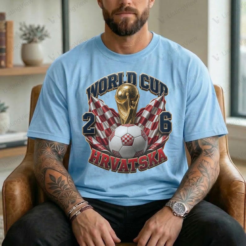 Camiseta gráfica de Croacia para el Mundial 2026 / Banderas a cuadros de Croacia (fútbol) imagen 11