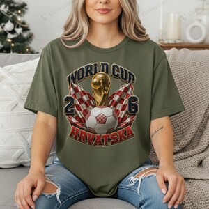 Camiseta gráfica de Croacia para el Mundial 2026 / Banderas a cuadros de Croacia (fútbol) imagen 2