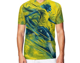 World Cup Brazil V Neck Football Jersey(All-Over Printing)