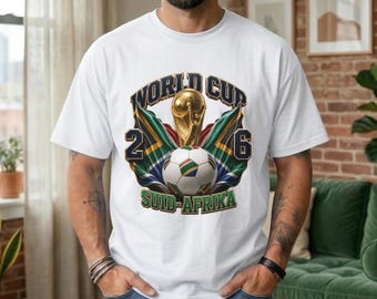 Camiseta del Mundial de Sudáfrica 2026 / Regalo para amantes del deporte / Torneo de fútbol