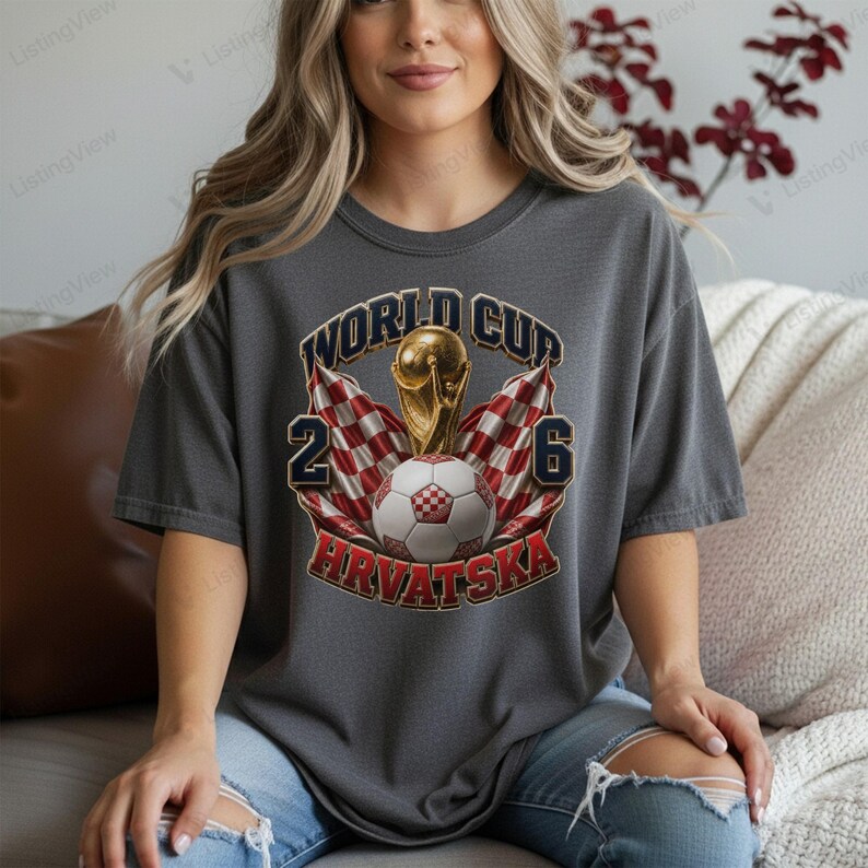 Camiseta gráfica de Croacia para el Mundial 2026 / Banderas a cuadros de Croacia (fútbol) imagen 10