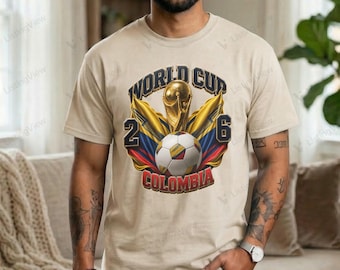 2026 World Cup Colombia Soccer T-Shirt | 2026 Football Championship Tee