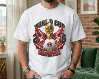 2026 Switzerland World Cup Fußball Trophy T-Shirt | 2026 Schweiz Soccer Design