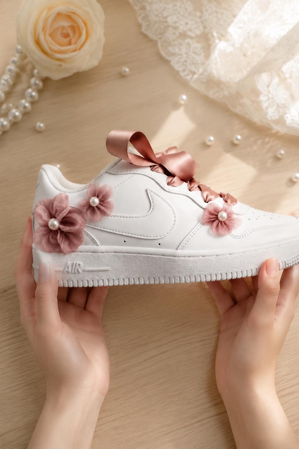 floral nike air force kwiaty