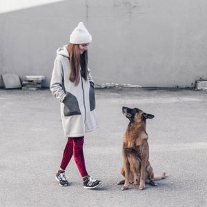 Long - sleeved Sweater Coat Hooded Coat Thicker Coat Pullover Warm Cardigan