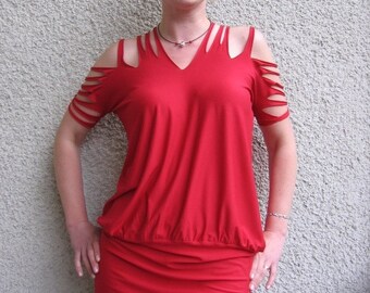 Red tunic - dress