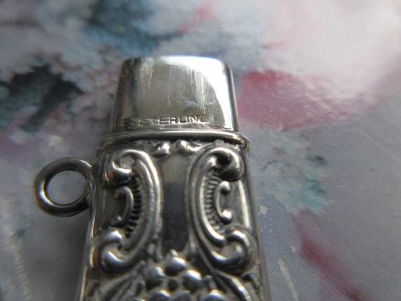 Antique Sterling Etui Chatelaine Piece Needle Case - image 3