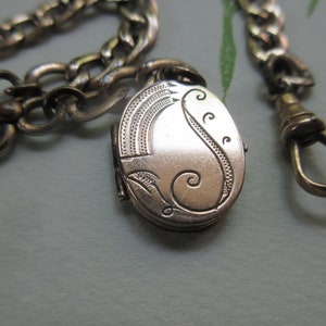 Antique Pocket Watch Chain With Locket Fob in Gold Fill by Bliss ...