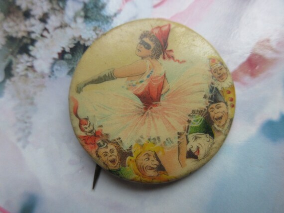 Older Vintage Pin Back Button - Circus Collectible