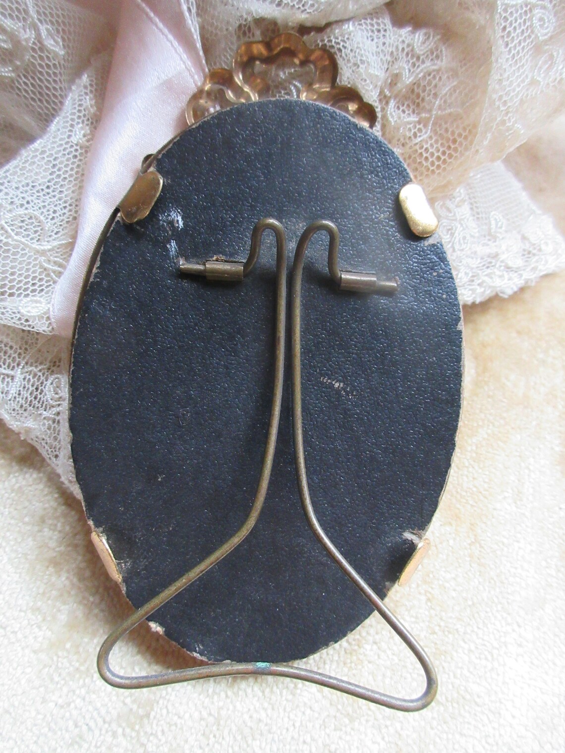 Antique Table Top Easel Back Picture Frame Baby Photo Etsy